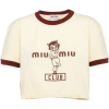 Miu Miu crop t-shirt - T恤 - $875.00  ~ ¥5,862.79