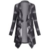 Miusey Women's Casual Plaid Print Sweater Long Sleeve Drape Open Front Knit Cardigan - Koszule - krótkie - $49.99  ~ 42.94€
