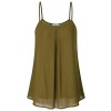 Miusey Womens Flowy Chiffon Layered Cami Front Pleat Camisole Tank Top - Srajce - kratke - $45.99  ~ 39.50€