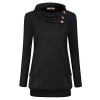 Miusey Womens Raglan Long Sleeve Cowl Neck Pullover Casual Tunic Sweatshirts With Pockets - Shirts - $49.99 