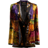 Mixed Print Velvet  Blazer - Chaquetas - 