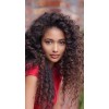 Model with Curly Hair in Red - その他 - 