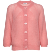 Mohair 3/4 Sleeve Cardigan - Swetry na guziki - 