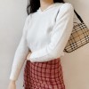 Mohair hooded sweater high waist short f - 半袖シャツ・ブラウス - $27.99  ~ ¥3,150