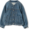 Moname / denim jacket with frill - Jaquetas e casacos - 