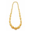 Monies Andrea Gold-Foil Wood Necklace Co - Ogrlice - 
