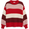 Monki chunky red striped sweater - プルオーバー - 