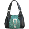 Montana West Women's Black/Turquoise Han - Torbice - 