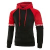 Mooncolour Mens Contrast Color Pullover Hoodie Cozy Sport Outwear - Shirts - $17.99 