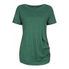 Mooncolour Women's Casual Short Sleeve Solid Button Side Tunic T Shirt Blouse Tops - Shirts - $11.99  ~ £9.11