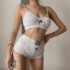 Moon embroidered navel top shorts two-piece suit - Dresses - $21.99  ~ £16.71
