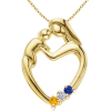 Mother And Child Heart Pendant - Necklaces - $554.00 