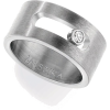 Move titanium and white diamond ring - Кольца - 
