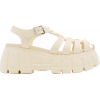 Mui Mui White leather platform sandals - Sandale - 