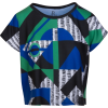 Multi Color Geometric Print Graphic Tee - T恤 - $46.00  ~ ¥308.22