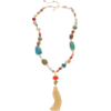 Multi-Colored Tassel Necklace - Naszyjniki - 