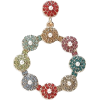 Multi Coloured Stone Earring - Kolczyki - 
