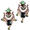 Multi-Jeweled Antique Earrings - Brincos - 