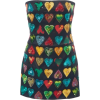Multicolor Mini Dress with Heart Detail - Obleke - 