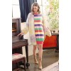 Multi-colored Striped Knit Sweater Dress - Pullovers - $41.58 