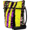 Multicolour Sequin Stripe Pouch Bag - Carteras - 