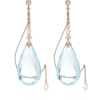 Munnu The Gem Palace Aquamarine And Diam - Earrings - $115.00 