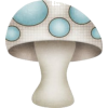 Mushroom Blue & White - Plantas - 