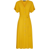 Mustard Midi Dress - sukienki - 