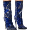 Myan style blue beaded details shoe - Botas - 