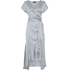NEW LOOK grey satin ruffle belted dress - Haljine - 