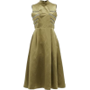 NOIR KEI NINOMIYA green olive silk dress - ワンピース・ドレス - 