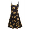 Naggoo Womens Floral Print Spaghetti Strap A-Line Knee Length Summer Beach Dress - Dresses - $6.99  ~ £5.31
