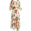Naomi floral-print velvet-devoré dress - sukienki - £965.00  ~ 1,090.54€