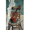 NarimCrafts etsy violin oil painting - Ilustracije - 