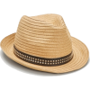 Natural Stud Trilby Hat - Sombreros - 