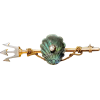 Nautical Trident Seashell brooch 19thCen - Resto - 