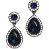 Navy Blue Vintage Event Earrings - Brincos - 