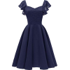 Navy Lace Dress - Kleider - 