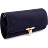 Navy blue suede clutch - Clutch bags - 