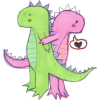 Dino love - Ilustrationen - 