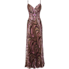 Neapolitan Swirl Satin Beaded Pleated Formal Gown Prom Dress Pink - sukienki - $154.99  ~ 133.12€