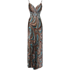 Neapolitan Swirl Satin Beaded Pleated Formal Gown Prom Dress Turquoise - 连衣裙 - $154.99  ~ ¥1,038.48