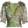 Neil Floral Print Silk Blouse AMUR - Рубашки - короткие - 