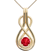 Necklace July Birthstone Red Ruby - Naszyjniki - $159.00  ~ 136.56€