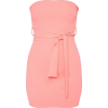 Neon Pink Bodycon Dres - Obleke - 