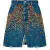 New Season  MIU MIU denim skirt with cry - 裙子 - 