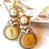 New earrings made of authentic buttons Y - Aretes - 