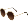 Newlook Gold Hectagon Lens Sunglasses - 墨镜 - £7.99  ~ ¥70.44