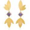 Nicole Romano Fanned Lotus 18K Gold-Plat - Earrings - 