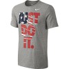 Nike Team USA Just Do It Flag T-Shirt Dark Grey Heather/White Men's T Shirt - T-shirts - $19.99 